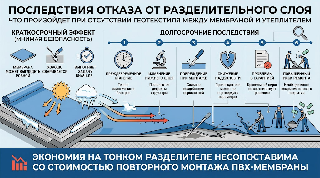 Разделительный слой в традиционной и инверсионной кровле фото
